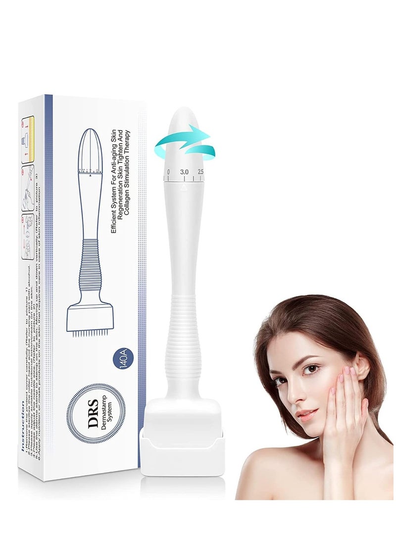 قلم إبر دقيقة احترافي من التيتانيوم مع إبر قابلة للتعديل من الفولاذ المقاوم للصدأ - أداة للعناية بالبشرة والجمال للوجه والجسم والشعر ونمو اللحية - بكرة إبر دقيقة بأطوال إبر قابلة للتخصيص - Image 1