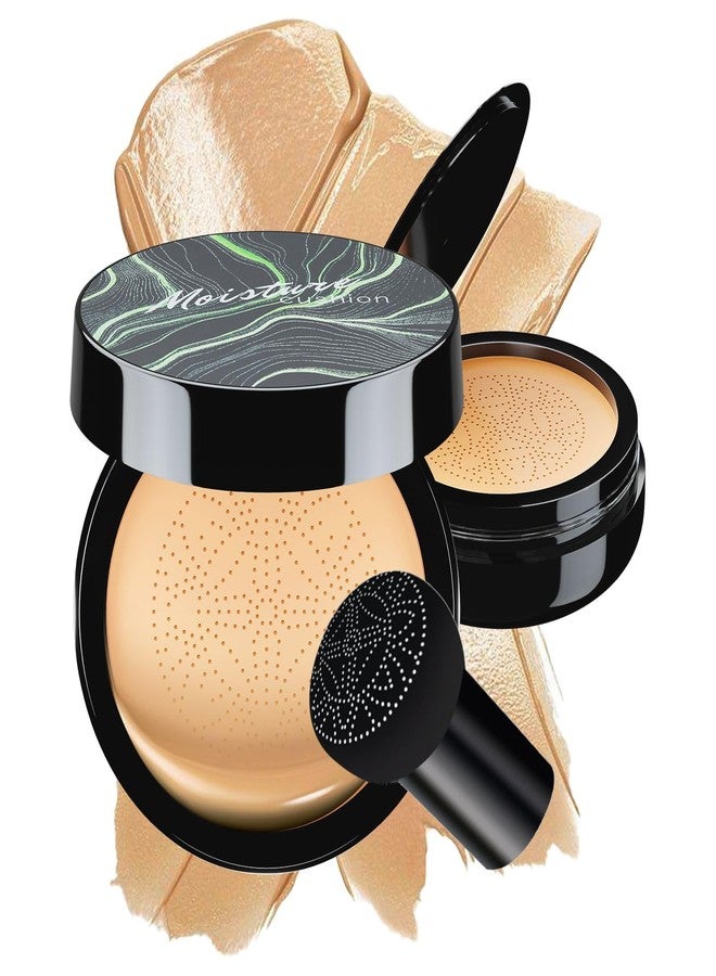 OETUIOW Mushroom Head Air Cushion CC Cream - BB Cream Face Makeup Foundation for Mature Skin Moisturizing Concealer Brighten Long-Lasting, Even Skin Tone for All Skin Types (Buff Beige) - Image 1