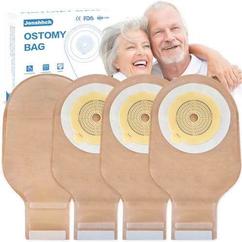 Jenshhch 22 PCS Colostomy Bags Ostomy Supplies, One Piece Drainable Ostomy Bag for Adult with Closure, 15mm-60mm Cut-to-Fit Urostomy Bag, Ileostomy Supplies for Ileostomy Stoma Care - Image 1