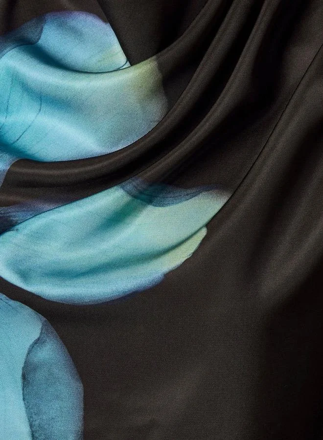 ايكونيك Iconic Draped Top with Cowl Neck