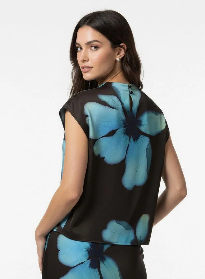Iconic  Iconic Draped Top with Cowl Neck for Women | Best Price UAE