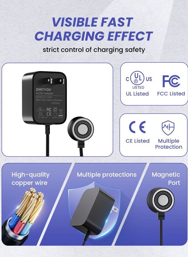 DINTYOU Vacmop Charger Replacement for Shark, Cordless Hard Floor Vac Mop Power Cord Charger Shark VM252 VM252C QM252 VM250 Magnetic Charger Adapter - Image 4