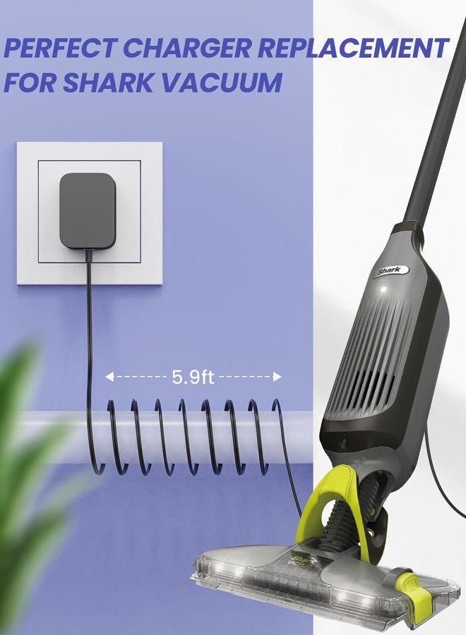 DINTYOU Vacmop Charger Replacement for Shark, Cordless Hard Floor Vac Mop Power Cord Charger Shark VM252 VM252C QM252 VM250 Magnetic Charger Adapter - Image 3