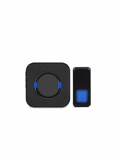 KASTWAVE Wireless Door Bell Cordless Doorbell Waterproof Doorbells for Home Office Apartment Hotel Warehouse Anti-Theft, 1 Receiver & 1 Transmitters (UK Plug, Black)  - Image 1