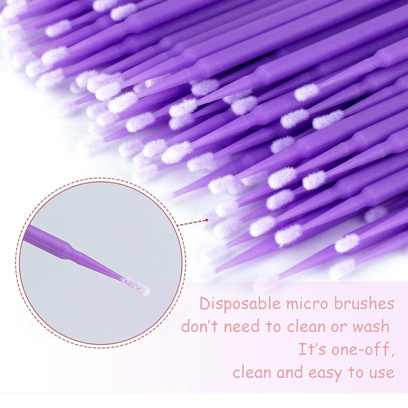 g2plus Micro Swabs - 100pcs Cotton Swabs for Makeup, Purple Disposable Applicators Brush for Nails, Eyeliner and Lash Tech Supplies - Image 4