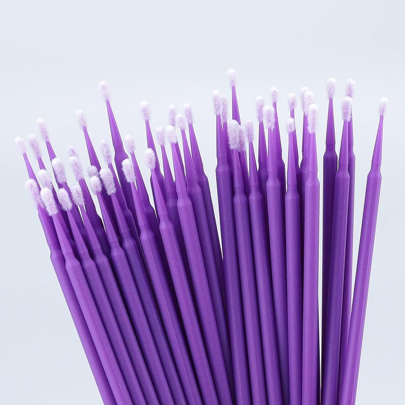 g2plus Micro Swabs - 100pcs Cotton Swabs for Makeup, Purple Disposable Applicators Brush for Nails, Eyeliner and Lash Tech Supplies - Image 3