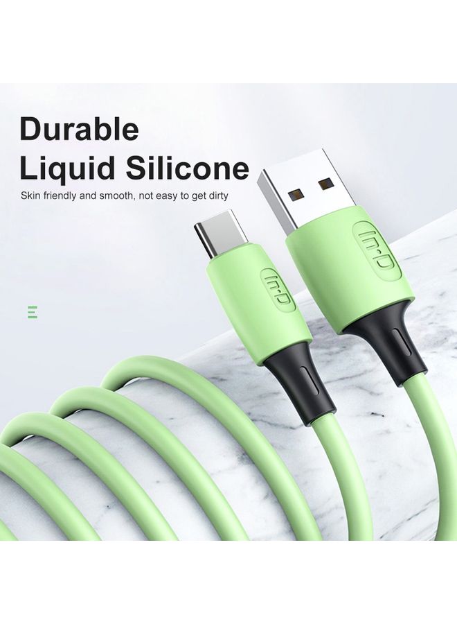 ENKAY Hat-Prince ENK-CB1101 5A USB to USB-C / Type-C Silicone Super Fast Charging Cable, Cable Length: 1.2m(Green) - Image 3