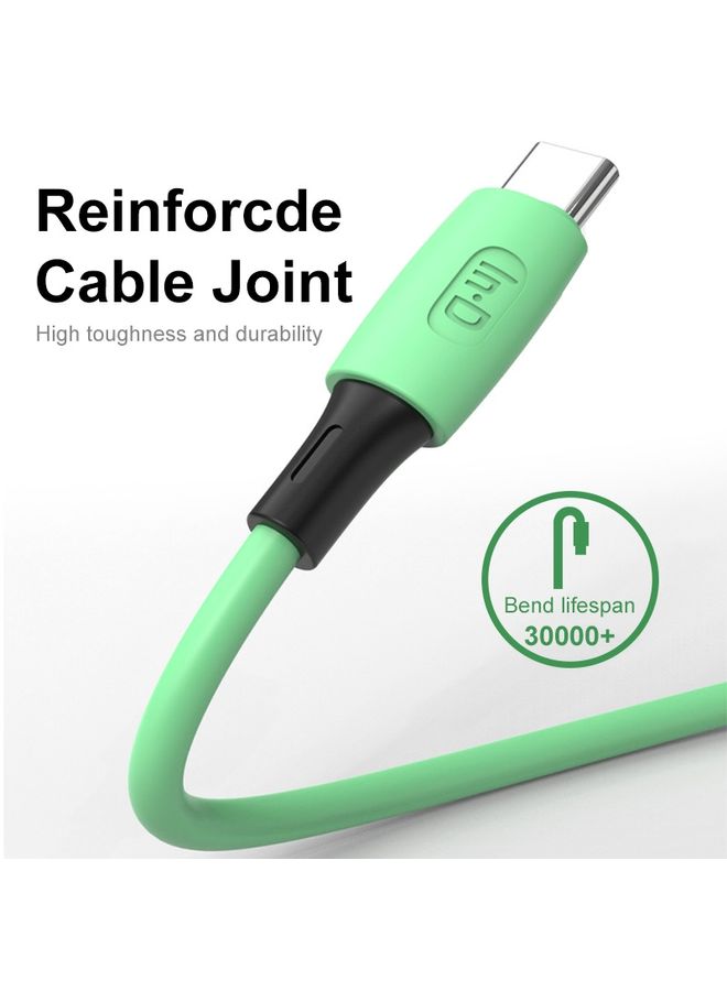ENKAY Hat-Prince ENK-CB1101 5A USB to USB-C / Type-C Silicone Super Fast Charging Cable, Cable Length: 1.2m(Green) - Image 4