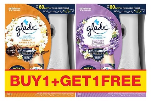 معطر هواء كهربائي أوود العنبر مع لافندر وفانيليا - عبوة من 2