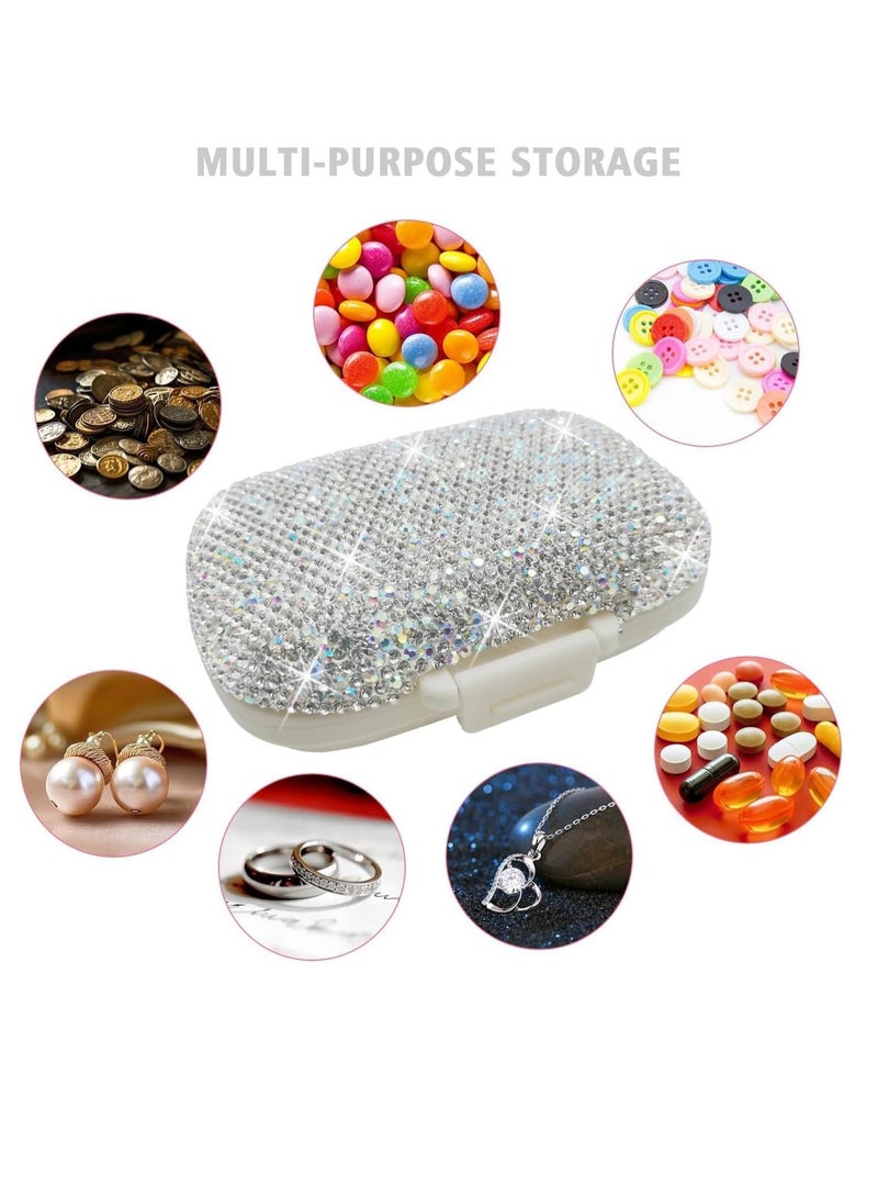 Excefore Daily Pill Organizer, 8 Compartments Portable Pill Case Travel Pill Organizer, Pill Box for Purse Pocket to Hold Vitamins, Cod Liver Oil, Supplements and Medication - Image 3