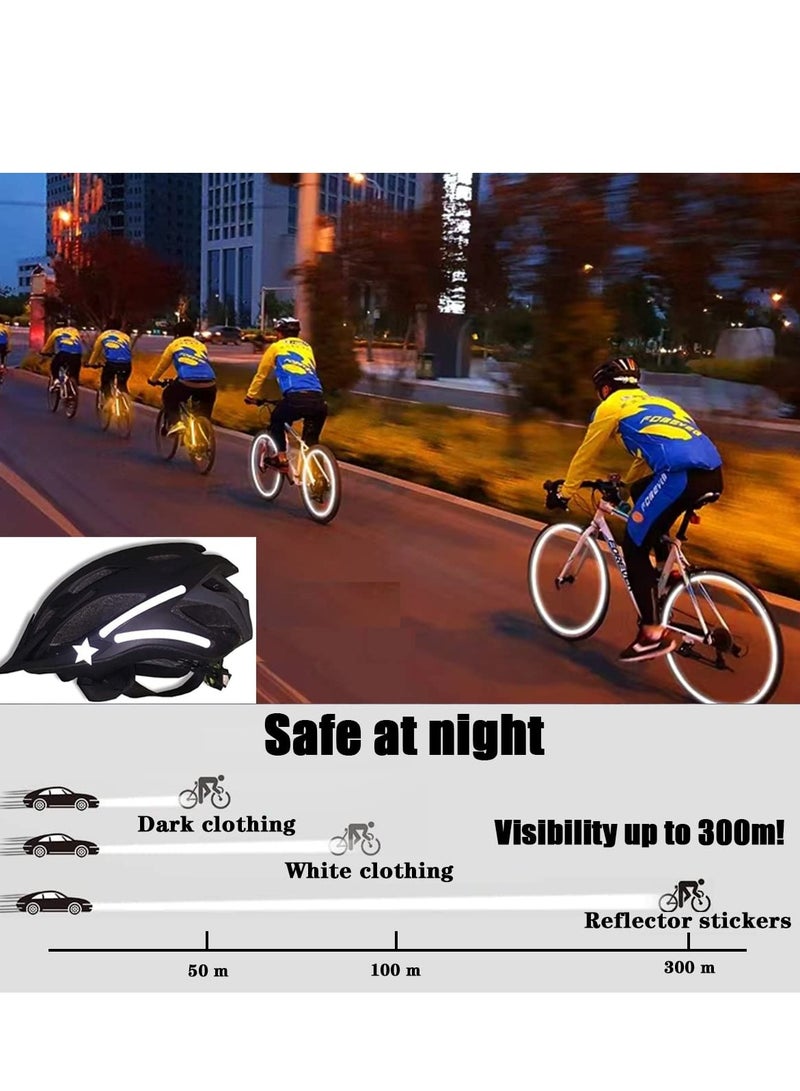SYOSI 42Pcs Reflective Stickers Kit Night Visibility Adhesive Stickers Waterproof Safety Warning Decals Outdoor Safety Warning Reflective Stickers for Helmet Bicycle Car and Stroller - Image 5
