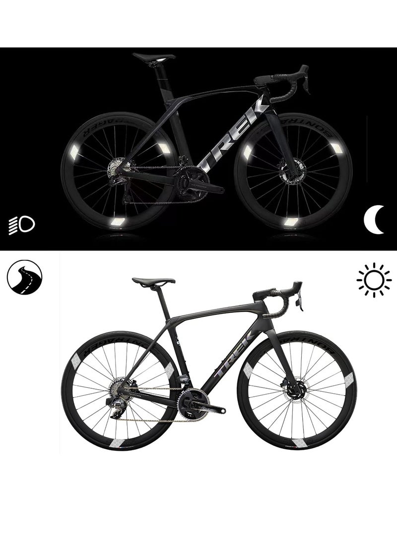 SYOSI 42Pcs Reflective Stickers Kit Night Visibility Adhesive Stickers Waterproof Safety Warning Decals Outdoor Safety Warning Reflective Stickers for Helmet Bicycle Car and Stroller - Image 2