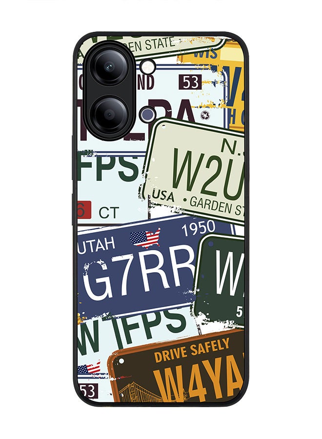 Stylizedd For vivo Y21 / Y11 Case,Slim fit Camera Protection, Shockproof Thin Phone cover  - Number Plates - Image 1