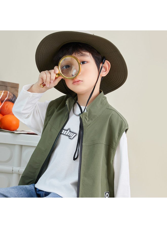 Style Stand Collar Vest For Kids, Children's Spring And Autumn Vest, Boys' Sleeveless Cardigan For Outdoor Activities - Image 4
