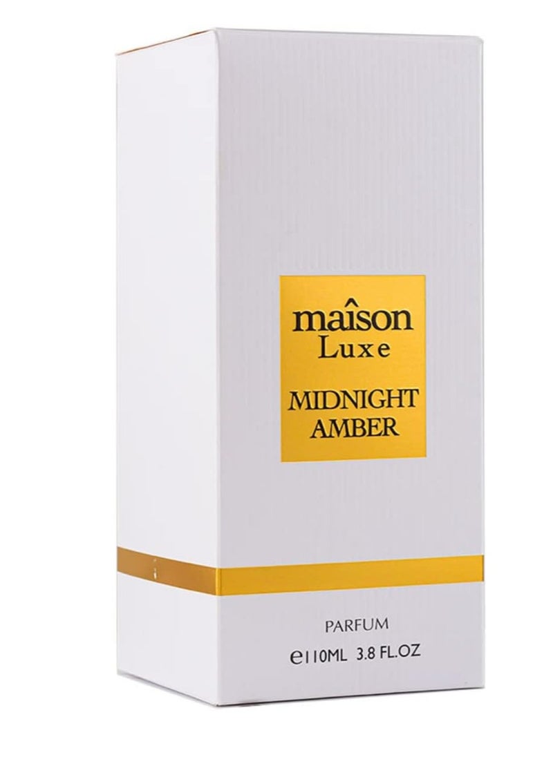 HAMIDI - Hamidi Maison Luxe Midnight Amber Woody Eau De Parfum 110ml, Non Alcoholic Men Perfume - Image 1