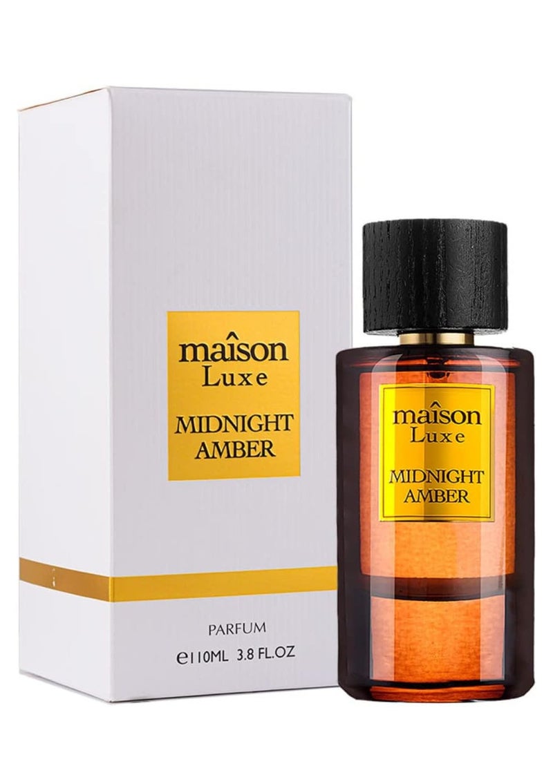 HAMIDI - Hamidi Maison Luxe Midnight Amber Woody Eau De Parfum 110ml, Non Alcoholic Men Perfume - Image 1