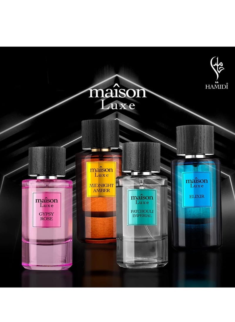 HAMIDI - Hamidi Maison Luxe Midnight Amber Woody Eau De Parfum 110ml, Non Alcoholic Men Perfume - Image 1