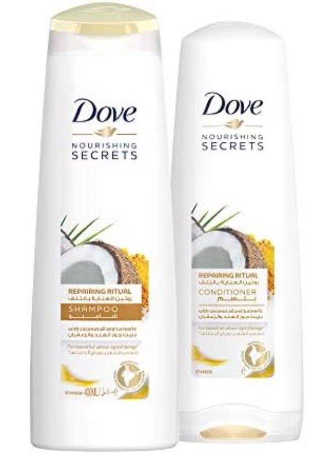 Dove Repairing Ritual Shampoo Coconut 400ml with Conditioner 320ml