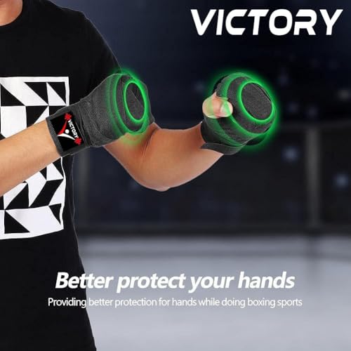 Victory Heavy Synthetic Leather Boxing Punching Bag Black | Hand Wrap | Stainless Steel Hanging Chain | Boxing | MMA | Kickboxing | Muay Thai | Karate | Judo | Taekwondo (2 Feet) - Image 3