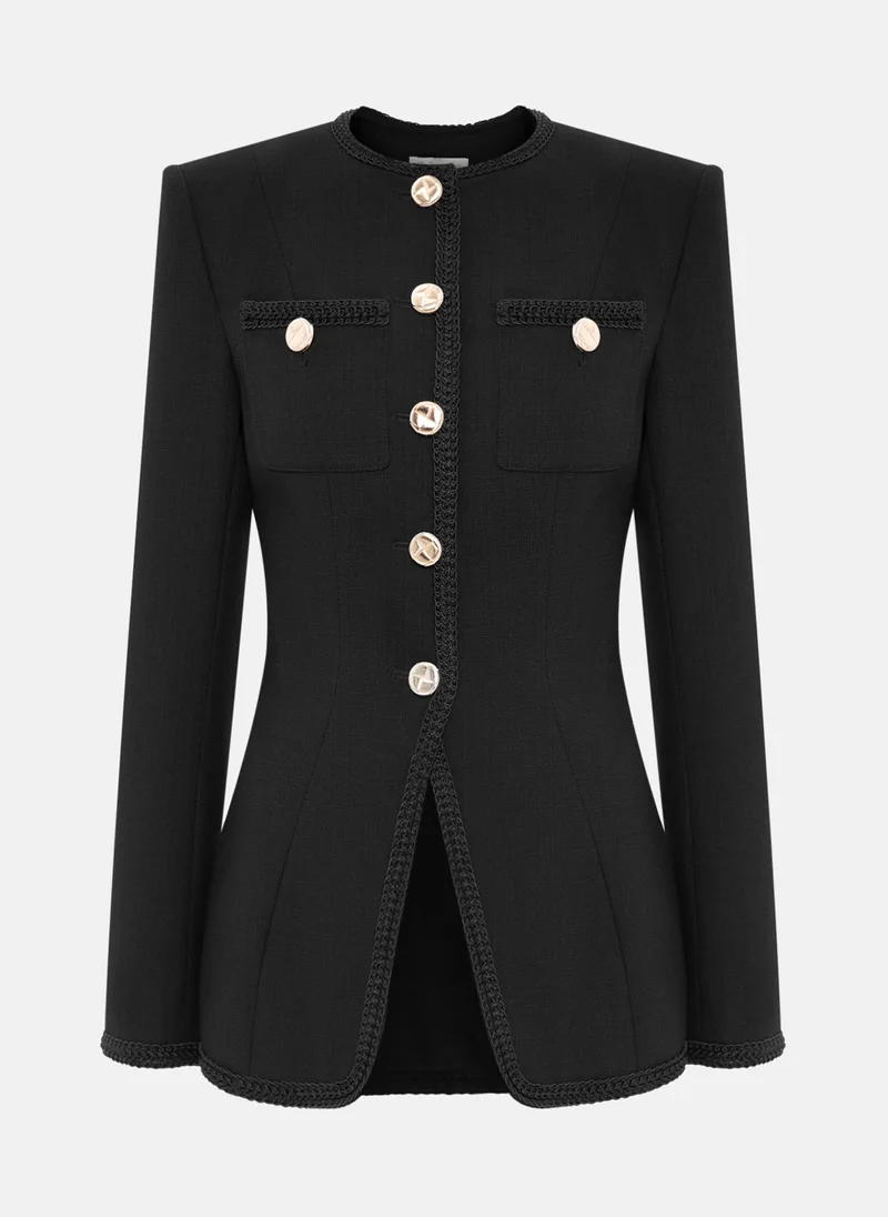 Lichi Fitted jacket with textured details