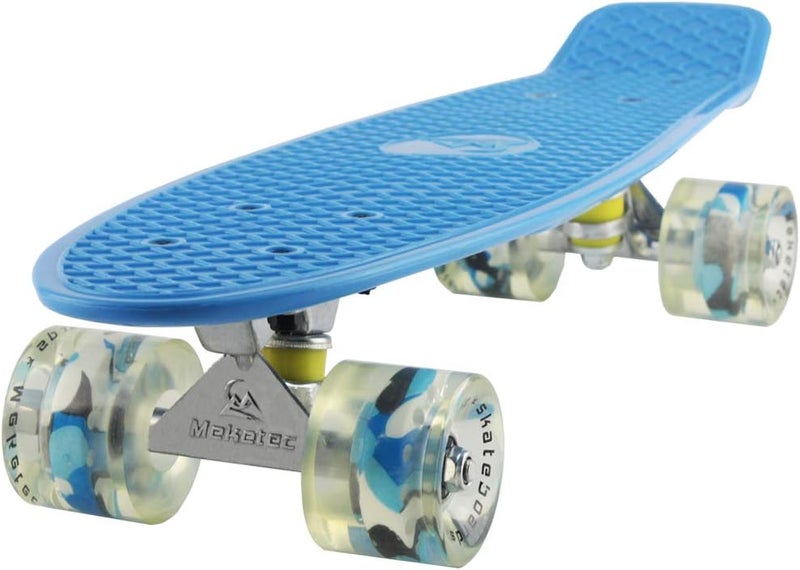 Meketec Skateboards Complete 22 Inch Mini Cruiser Retro Skateboard for Kids Boys Youths Beginners - Image 1