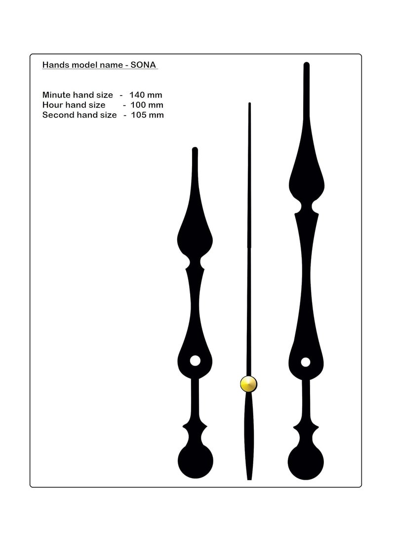 KEDAR KEDAR Ajanta Quartz Ticking Movement Machine for Wall Clock with Fancy Needles Made in India 74  - Image 2