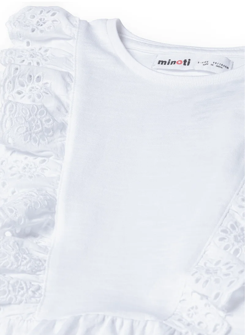 MINOTI Eyelet Ruffle Dress