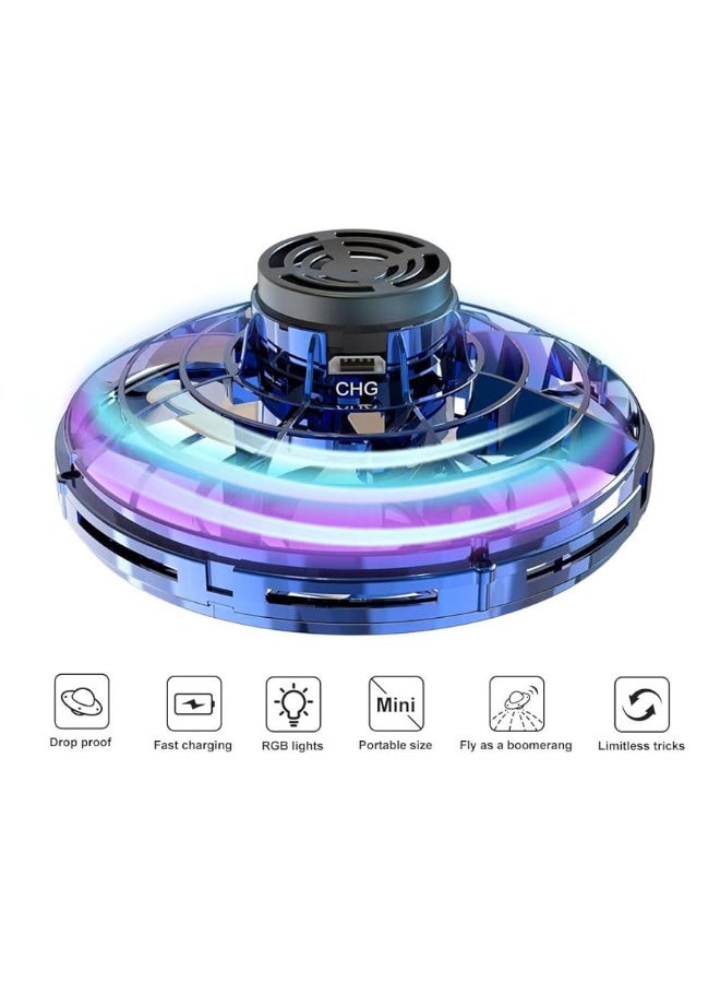 GoolRC Flying Spinner Mini UFO Drone Flying Fidget Spinner Hover UFO Boomerang Fidget Spinner Hand Controlled Mini Drone for 8+ Year Old Kids Adults Indoor Outdoor Flying Toy