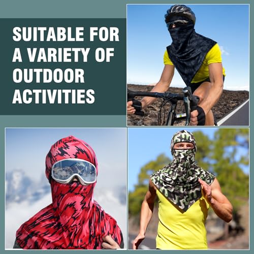 Bunnycool Balaclava Full Face Masks Summer Balaclava Long Face and Neck Cover Breathable Sun Protection for Men Women(8 Pcs,Stylish) - Image 3