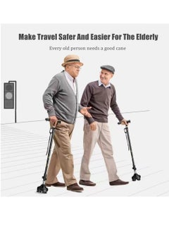 Cool Baby COOLBABY Elderly Cane Carbon Ultra-light Telescopic Cane Multi-function Cane Light Self-standing Cane With LED Light Magnet Massage Handle Cane  - Image 3