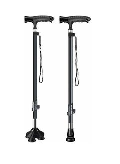 Cool Baby COOLBABY Elderly Cane Carbon Ultra-light Telescopic Cane Multi-function Cane Light Self-standing Cane With LED Light Magnet Massage Handle Cane  - Image 1