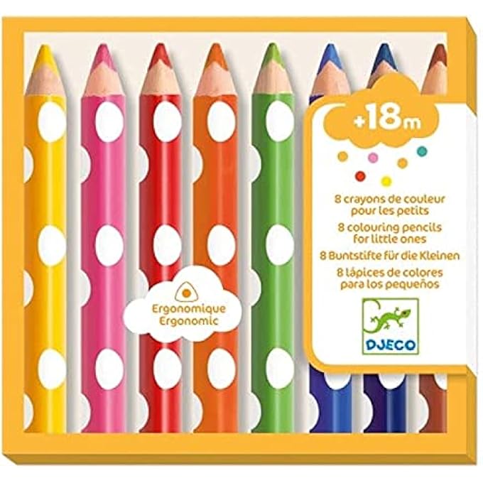 DJECO 8 COLOURING PENCILS FOR LITTLE ONES - Image 1