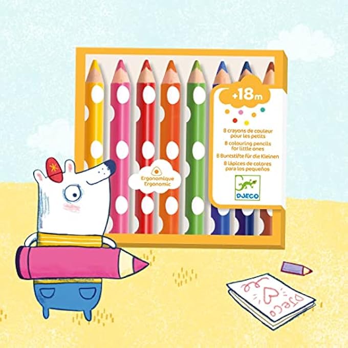 DJECO 8 COLOURING PENCILS FOR LITTLE ONES - Image 3