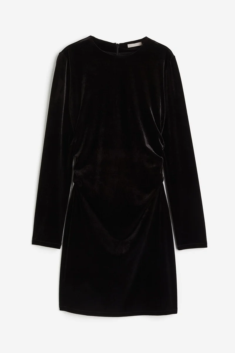 H&M Fitted velour dress