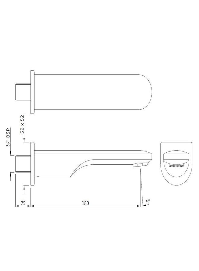 Jaquar BathtubSpouts Opal Prime Bathtub Spout - Chrome, Stainless Steel - Image 4