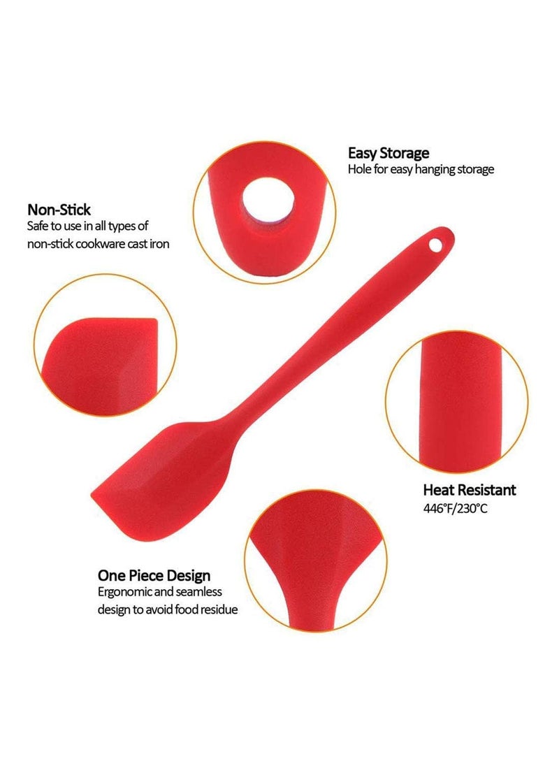 BAKERS STUDIO BAKERS STUDIO Premium Silicone NonStick Heat Resistant Spatulas with Steel Core Kitchen Utensils NonStick for Cooking Baking and Mixing 27cm Multicolor  - Image 3