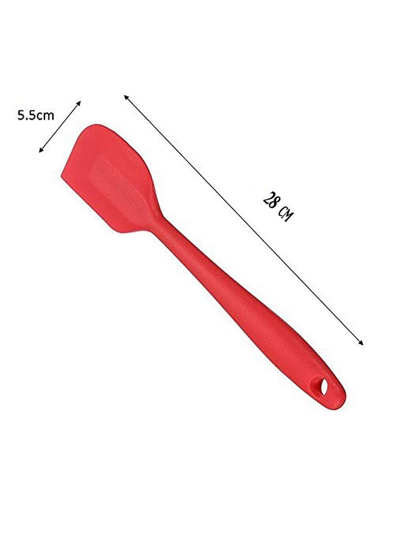 BAKERS STUDIO BAKERS STUDIO Premium Silicone NonStick Heat Resistant Spatulas with Steel Core Kitchen Utensils NonStick for Cooking Baking and Mixing 27cm Multicolor  - Image 2
