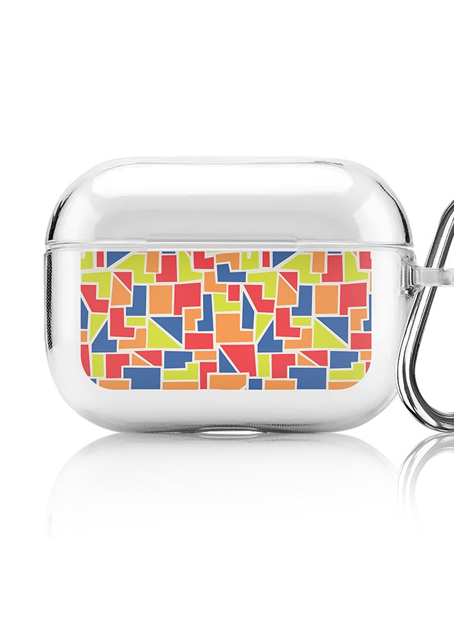 Stylizedd Classic Clear printed Case for Apple AirPods Pro 2nd Generation Thin Transparent Cover [Designed for Apple AirPods Pro 2nd Generation] - Color Shapes  - Image 1