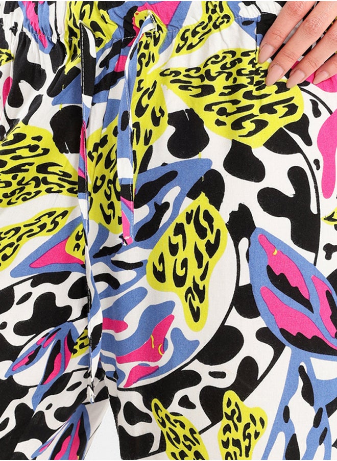 Clue Printed Pants with Drawstring  - Image 3
