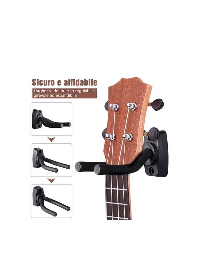 Generic Guitar Stand Hook Guitar Wall Hooks Stand Pack Holder Hook Wall Mount Hooks Holder for Electric Guitar Bass Ukulele Violin (1PC)  - Image 2