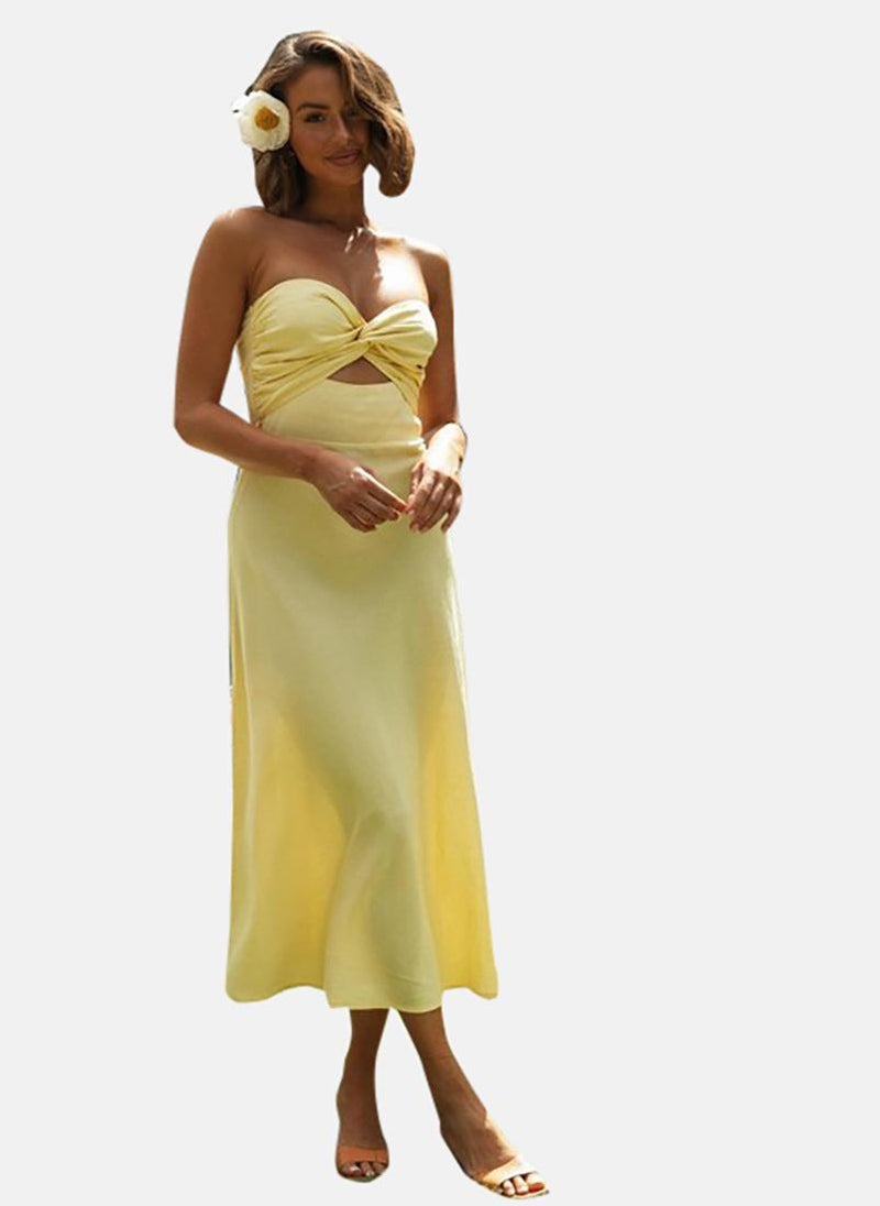 YUNIQEE Knot-Front Strapless Dress  - Image 1
