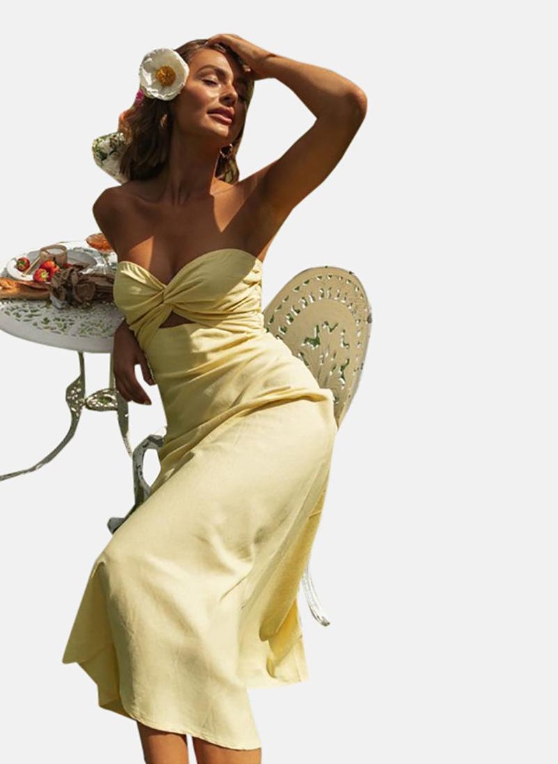 YUNIQEE Knot-Front Strapless Dress  - Image 3