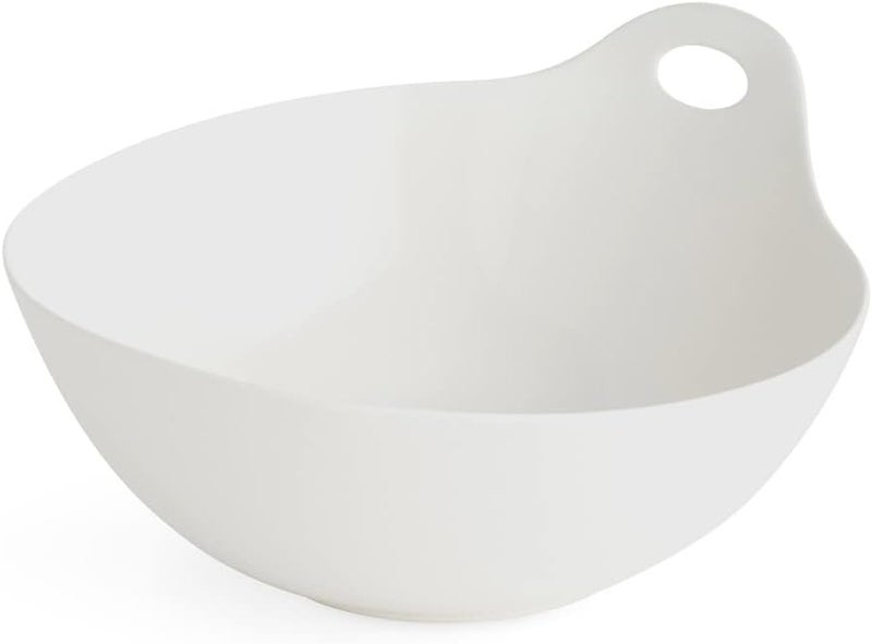 Nambe Portables Round Serving Bowl  11inch Porcelain Salad Bowls Fruit Display Dish for Kitchen Counter Serve Side Dishes at Dinner Party Buffet Microwave and Dishwasher Safe - Image 3