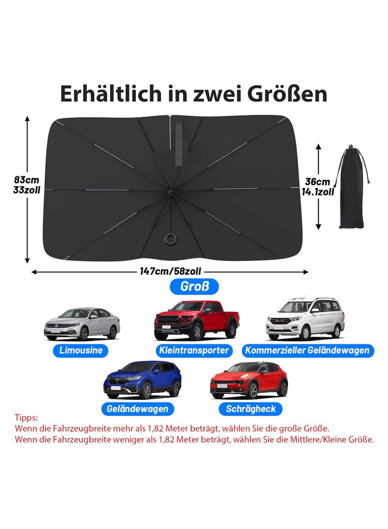 Elshafey Car Windshield Foldable Sun Shade Fits Most Vehicle Models - Image 5