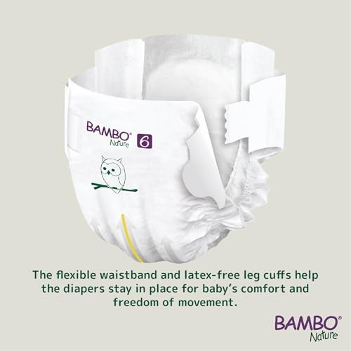 Bambo Nature Hypoallergenic Baby Diapers, Eco-Labeled Diapers, Enhanced Leakage Protection, Totally Chlorine-Free, Skin Friendly, and Super Absorbent - Size 6 (40 Count) - Image 2