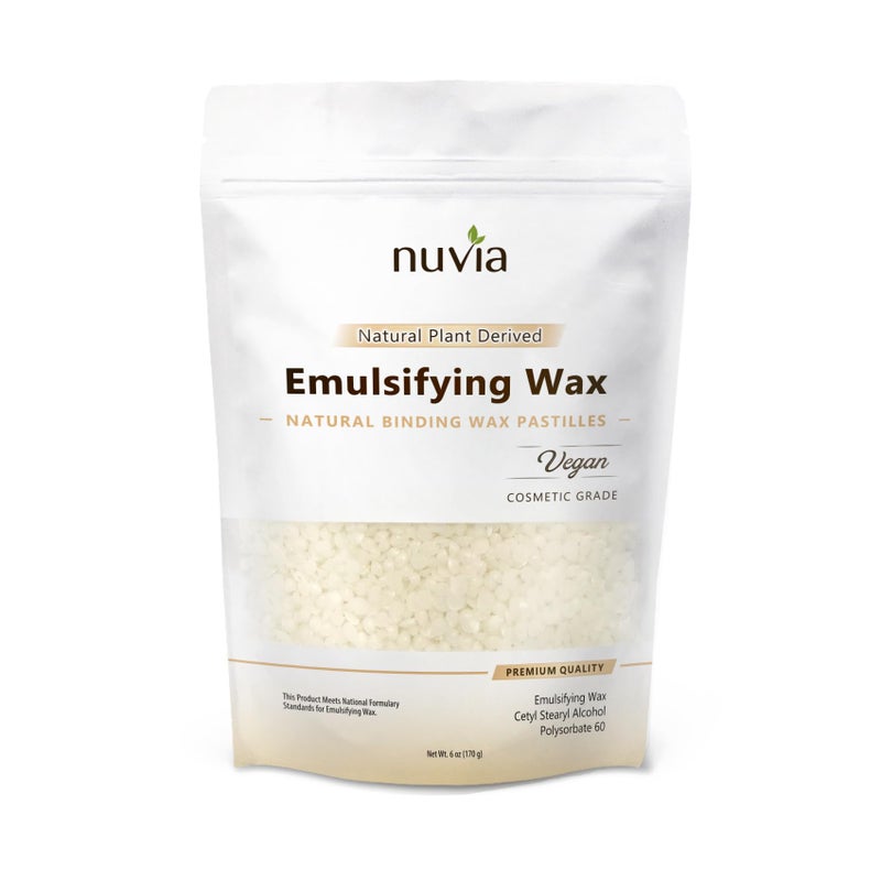 nuvia organics Nuvia Organics Emulsifying Wax 100 Natural Plant Derived NF Cosmetic  Food Grade 6oz