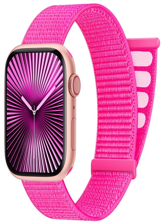 AMSKY Sport Nylon Loop Band Compatible with Apple Watch Bands 38MM 40MM 41MM 42MM 44MM 45MM 46MM 49MM Women Men,Breathable Adjustable Straps for iWatch Band Series 11 10 SE 9 8 7 6 5 4 3 2 Ultra - Image 1