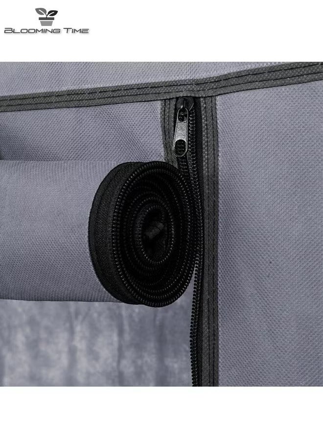 BLOOMING TIME 7-Layer Double-Row Non-Woven Shoe Rack, Large Capacity, Simple Assembly, Space-Saving, Gray  - Image 3