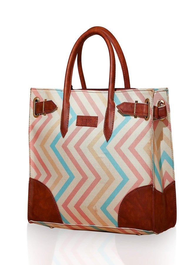 Fargo Canvas Laptop Handbag For Women - Stylish & Durable Tote Bag, Fits 15-Inch Laptops (Fgo-599), Multicolor - Image 1