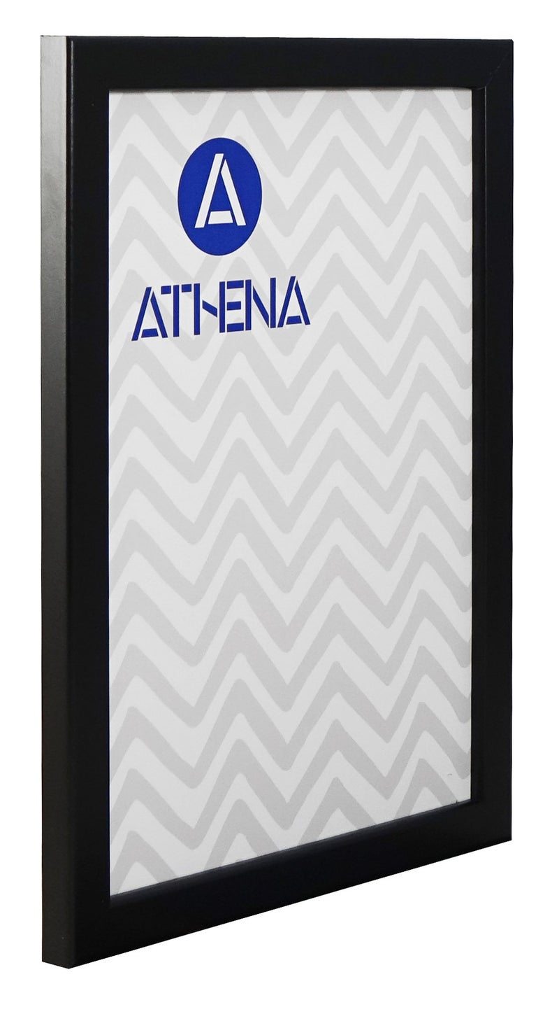 Athena Thin Black Ash Picture Photo Frame Poster Size 61 x 915 cm Portrait or Landscape Photo Frame with Clear Styrene Sheet  Wall Mounted Hook for Photos Pictures Posters Decor Certificate Frame